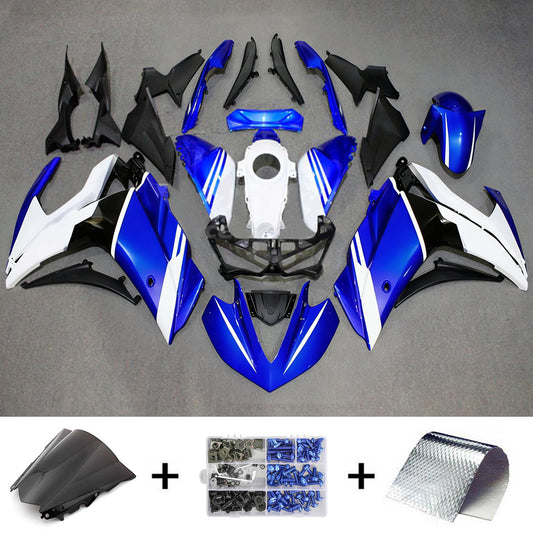 Amotopart Sales Ski Yamaha 2014-2018 YZF R3 e 2015-2017 YZF R25 Blue White Fearing Kit