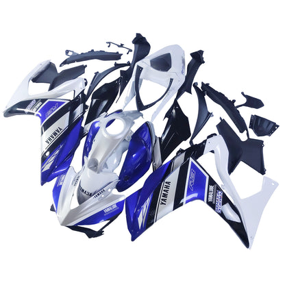 Amotopart Sales Ski Yamaha 2014-2018 YZF R3 e 2015-2017 YZF R25 Blue White Fearing Kit