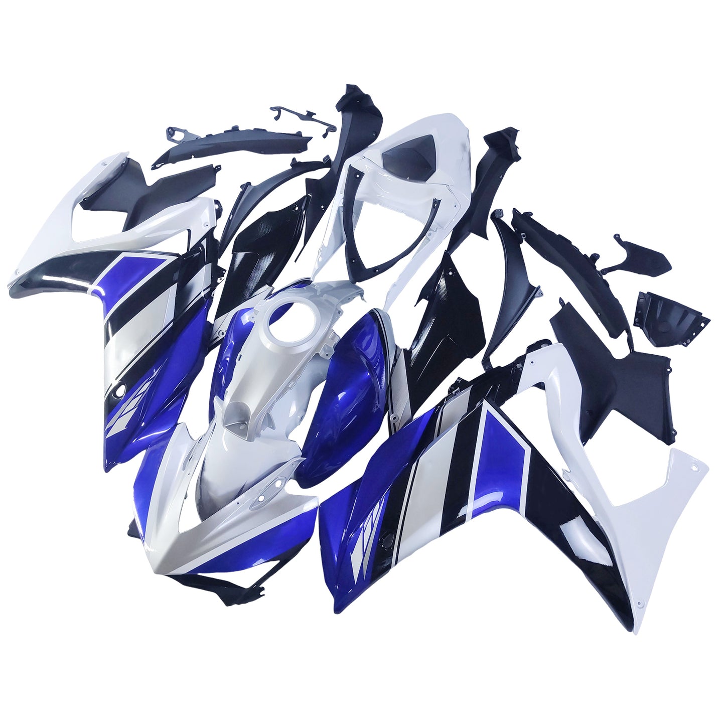 Amotopart Sales Ski Yamaha 2014-2018 YZF R3 e 2015-2017 YZF R25 Blue White Fearing Kit
