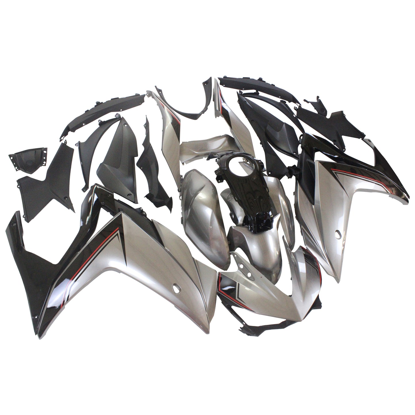 Amotopart Sales Ski Yamaha 2014-2018 YZF R3 e 2015-2017 YZF R25 Kit di detrazione grigio sliver