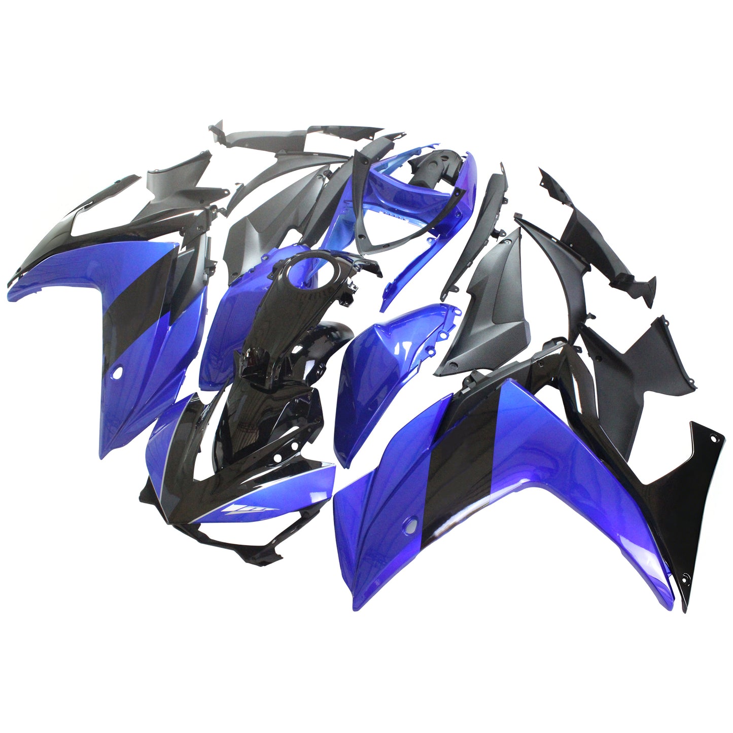 Amotopart Sales Ski Yamaha 2014-2018 YZF R3 e 2015-2017 YZF R25 Kit di abbigliamento blu nero