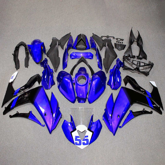 Amotopart Sales Ski Yamaha 2014-2018 YZF R3 e 2015-2017 YZF R25 Blue Fearing Kit