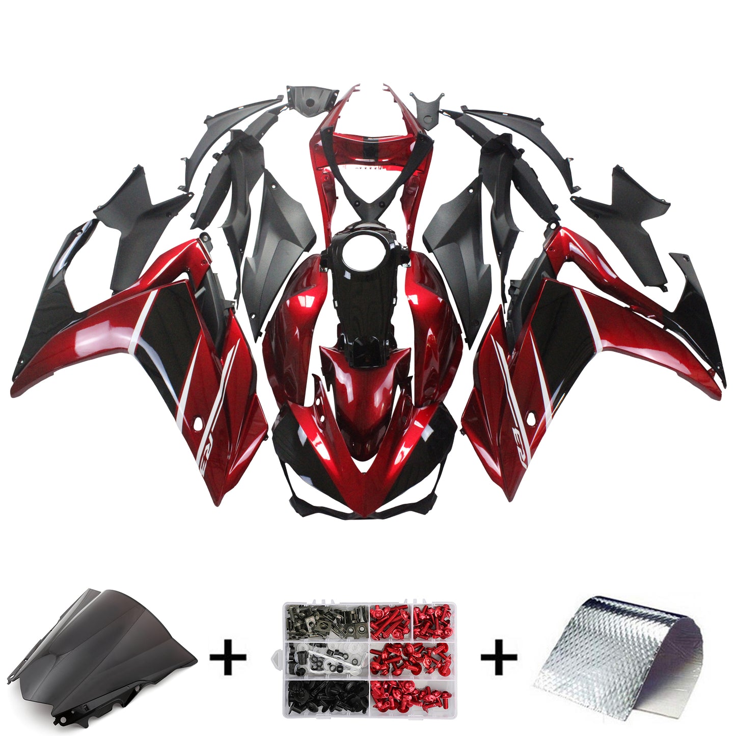 Amotopart Yamaha YZF-R3 2014-2018 R25 2015-2017 Kit carena Carrozzeria ABS