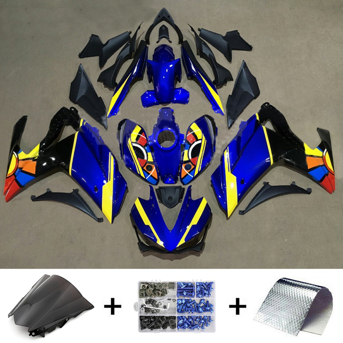 Amotopart Yamaha YZF-R3 2014-2018 R25 2015-2017 Kit carena Carrozzeria ABS