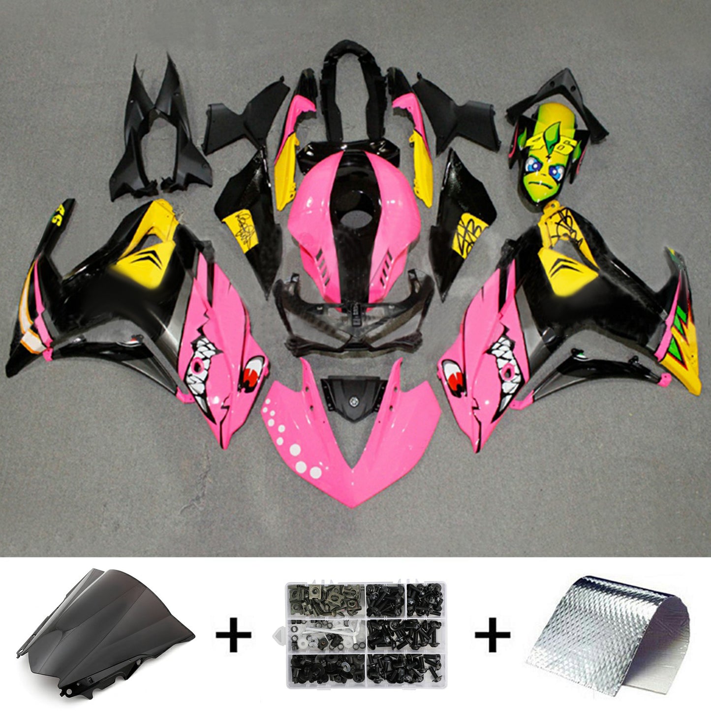 Amotopart Yamaha YZF-R3 2014-2018 R25 2015-2017 Kit carena Carrozzeria ABS
