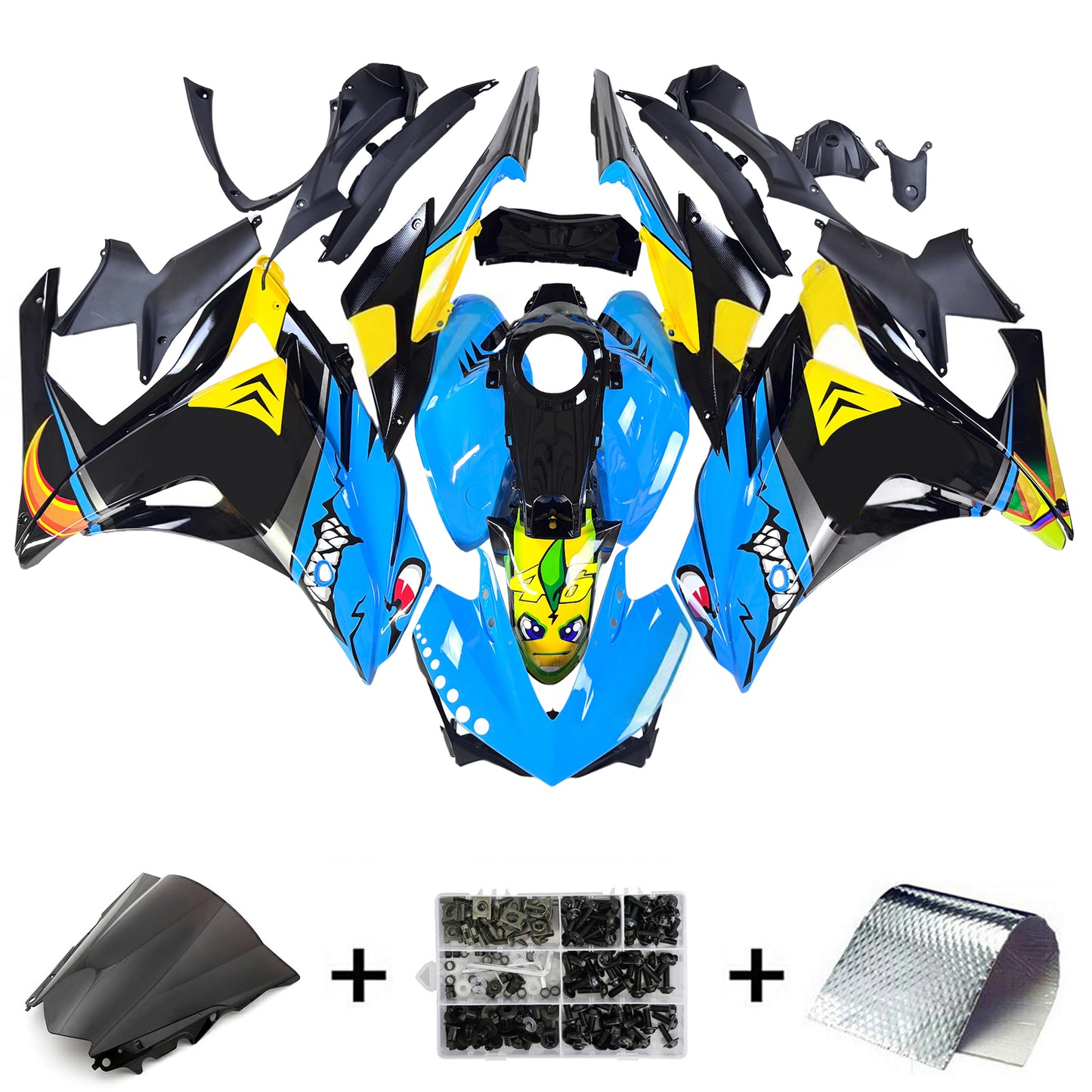 Amotopart Yamaha YZF-R3 2014-2018 R25 2015-2017 Kit carena Carrozzeria ABS