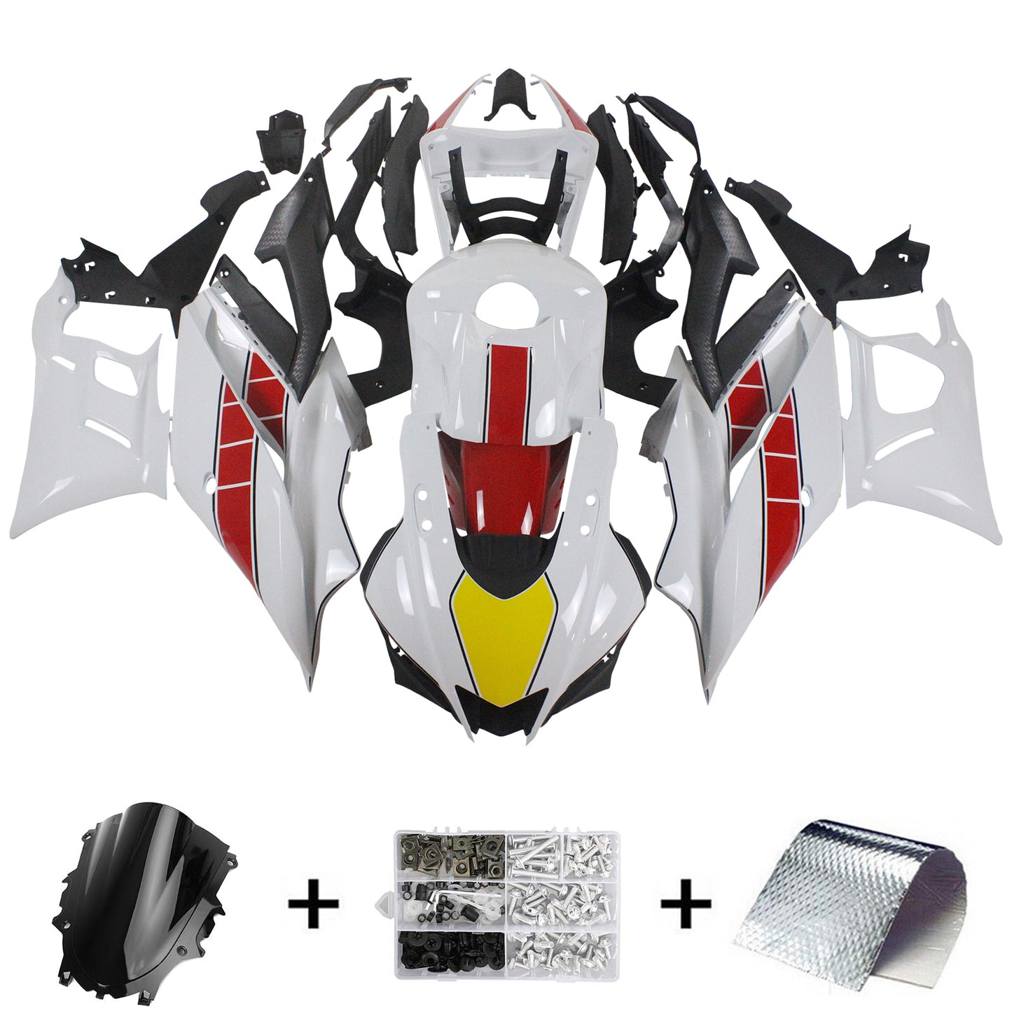 Amotopart Yamaha 2019-2021 YZF R3/YZF R25 WEI? ES Kit di rivestimento rosso