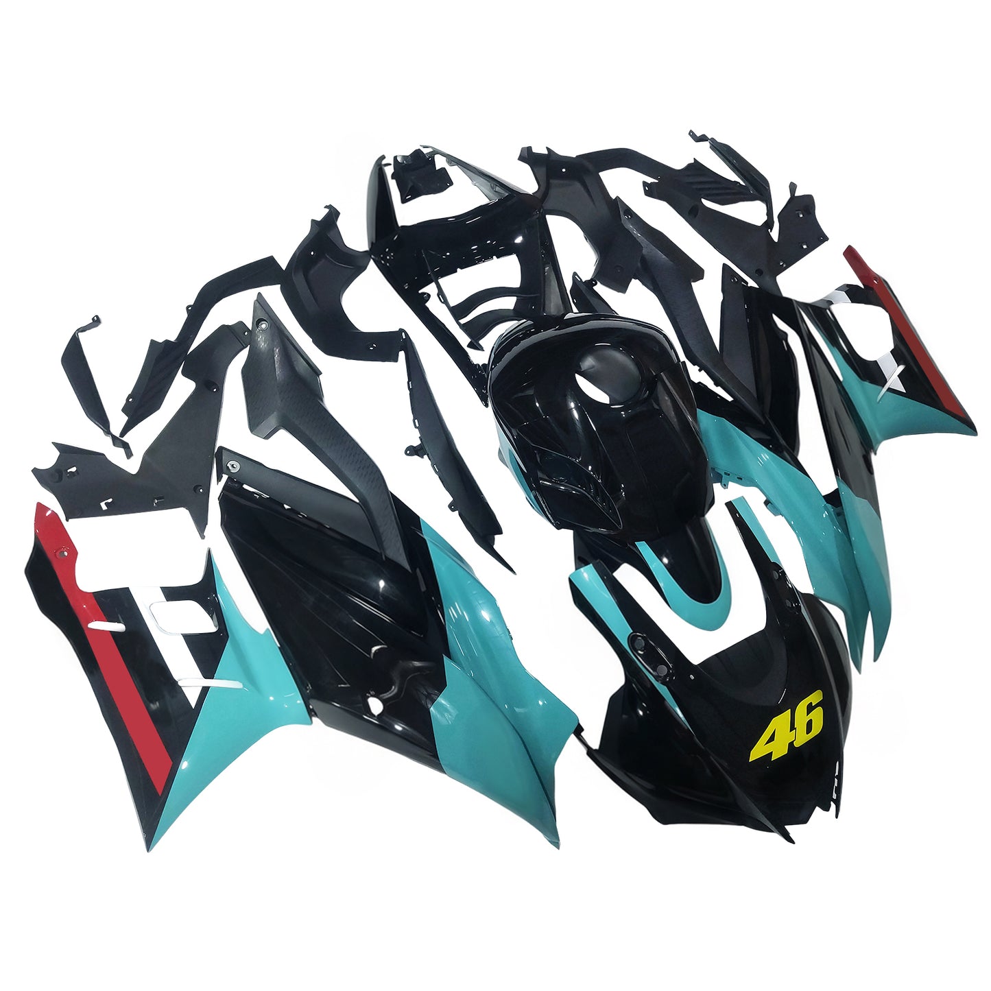 Amotopart Yamaha 2019-2021 YZF R3/YZF R25 Kit di paura blu nera