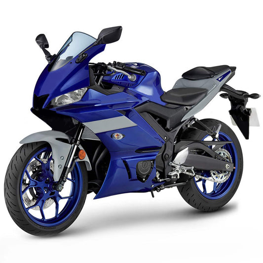 Amotopart Yamaha 2019-2021 YZF R3/YZF R25 Kit di paura blu nera
