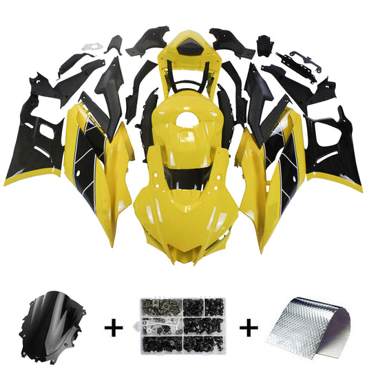 Amotopart Yamaha 2019-2021 YZF R3/YZF R25 Kit di rivestimento nero giallo