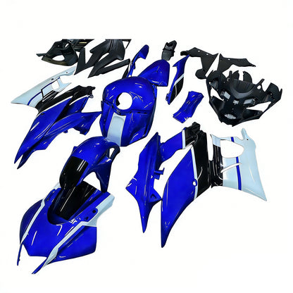 Amotopart Yamaha 2019-2021 YZF R3/YZF R25 kit di carenatura blu nera
