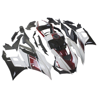 Amotopart Yamaha 2019-2021 YZF R3/YZF R25 Kit di carenatura bianca nera rossa