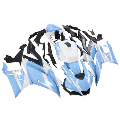 Amotopart Yamaha 2019-2021 YZF R3/YZF R25 Blue Mix White Whiteing Kit