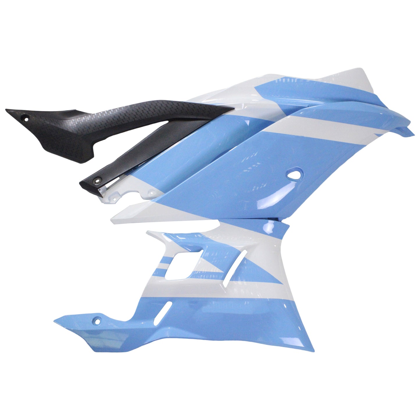 Amotopart Yamaha 2019-2021 YZF R3/YZF R25 Blue Mix White Whiteing Kit