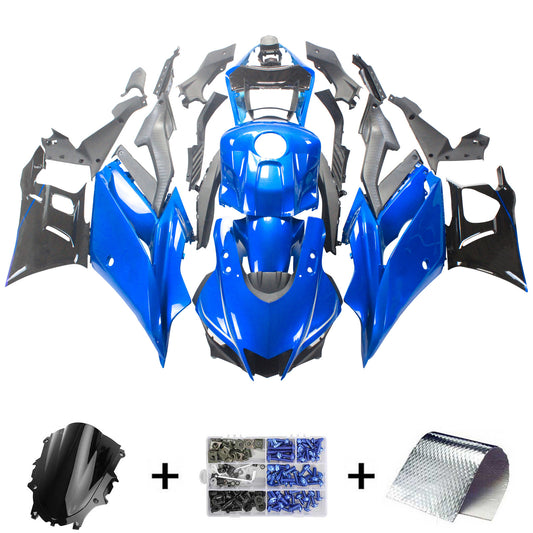 Amotopart Yamaha 2019-2021 YZF R3/YZF R25 Kit di rivestimento nero blu