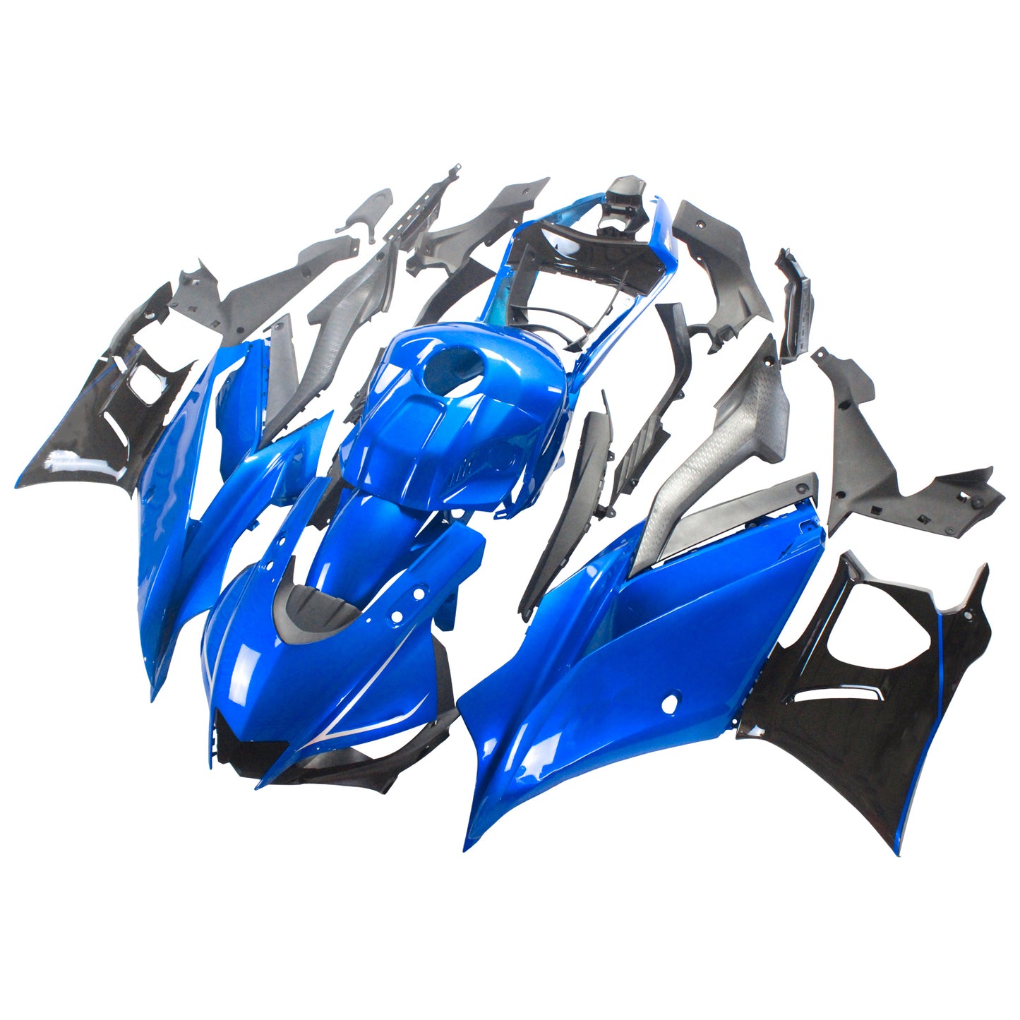 Amotopart Yamaha 2019-2021 YZF R3/YZF R25 Kit di rivestimento nero blu