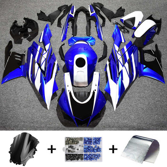 Amotopart Yamaha 2019-2021 YZF R3/YZF R25 Blue Mix White Whiteing Kit