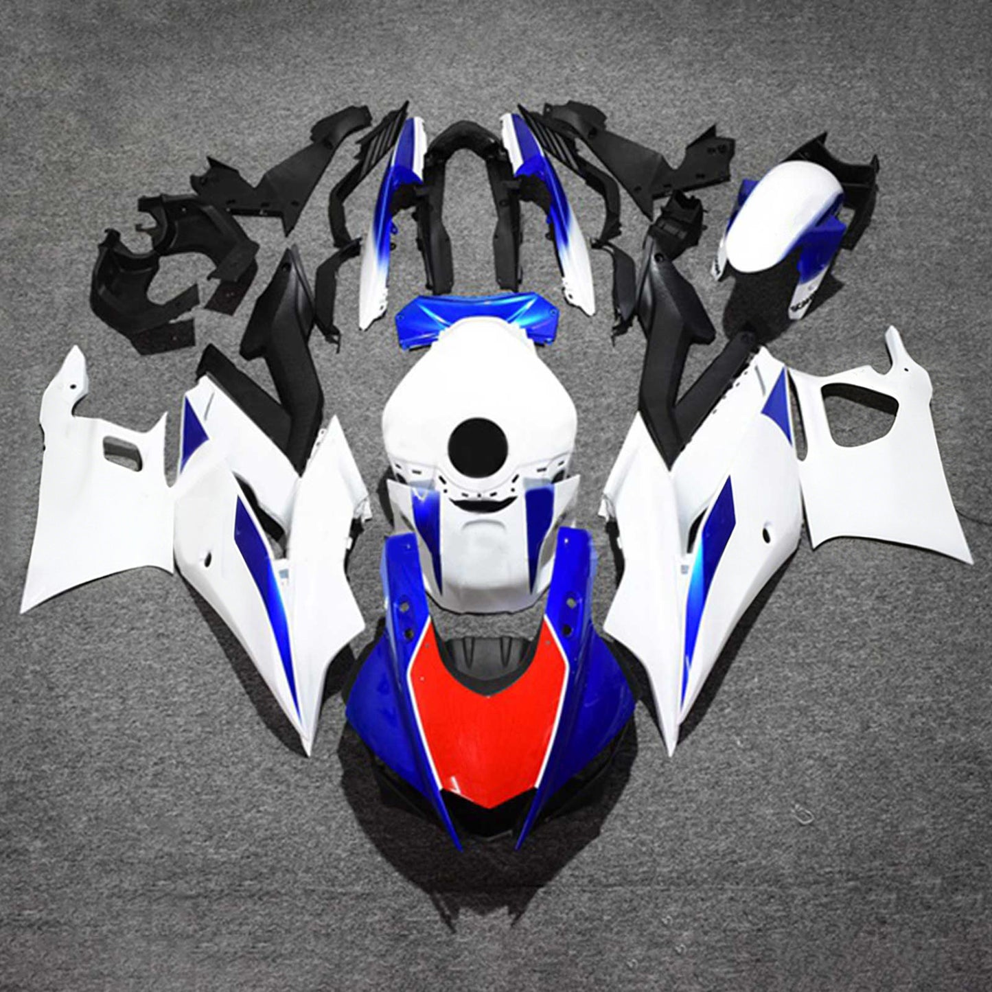 Amotopart Yamaha 2019-2021 YZF R3/YZF R25 Black Wei? kit di rivestimento rosso