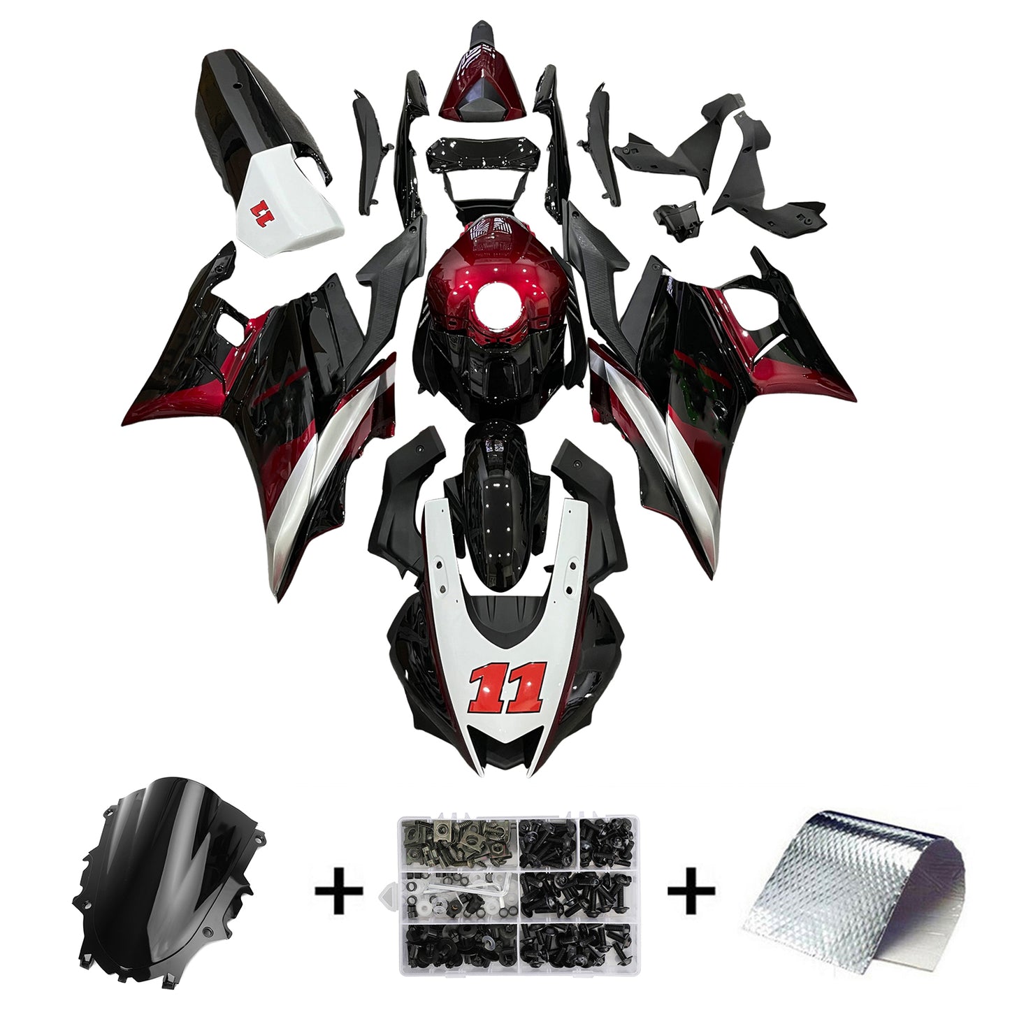 Amotopart Kit carena Yamaha YZF-R3 R25 2019-2021 Carrozzeria Plastica ABS