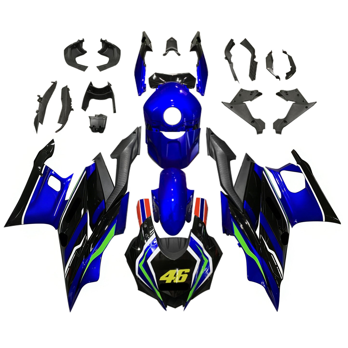 Amotopart Kit carena Yamaha YZF-R3 R25 2019-2021 Carrozzeria Plastica ABS