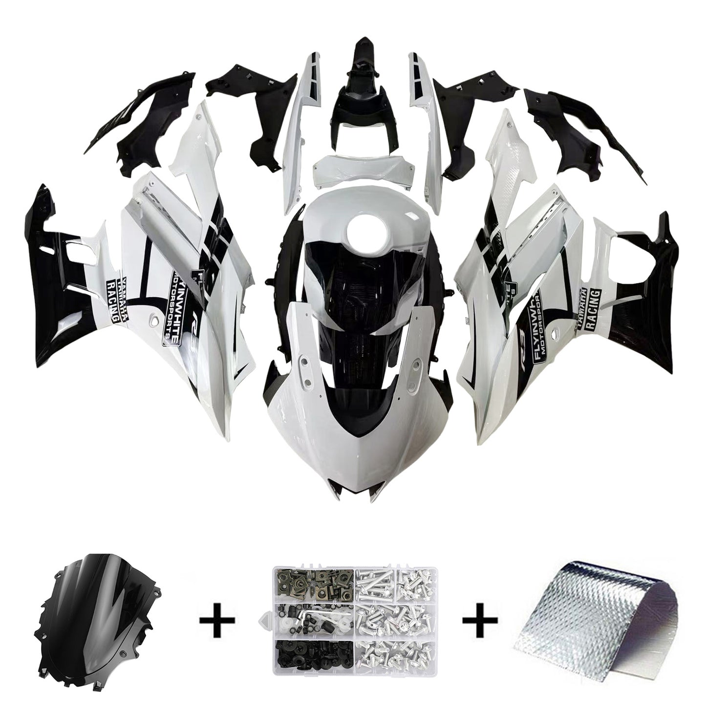 Kit carena iniezione Yamaha YZF-R3 R25 2019-2021 Carrozzeria in plastica ABS
