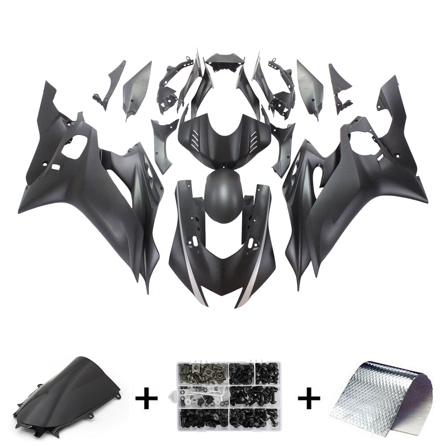 Amotopart Yamaha 2017-2020 YZF 600 R6 Kit di rivestimento nero