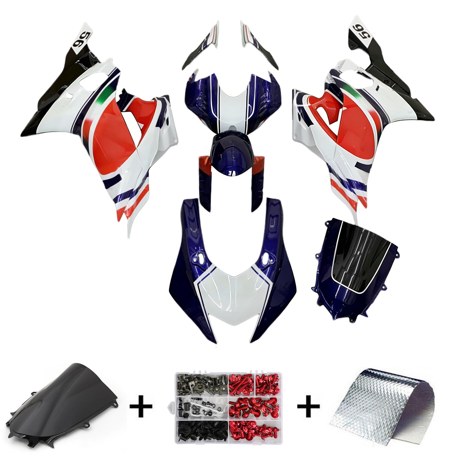 Amotopart Kit Carena Yamaha YZF-R6 2017-2022 Carrozzeria Plastica ABS