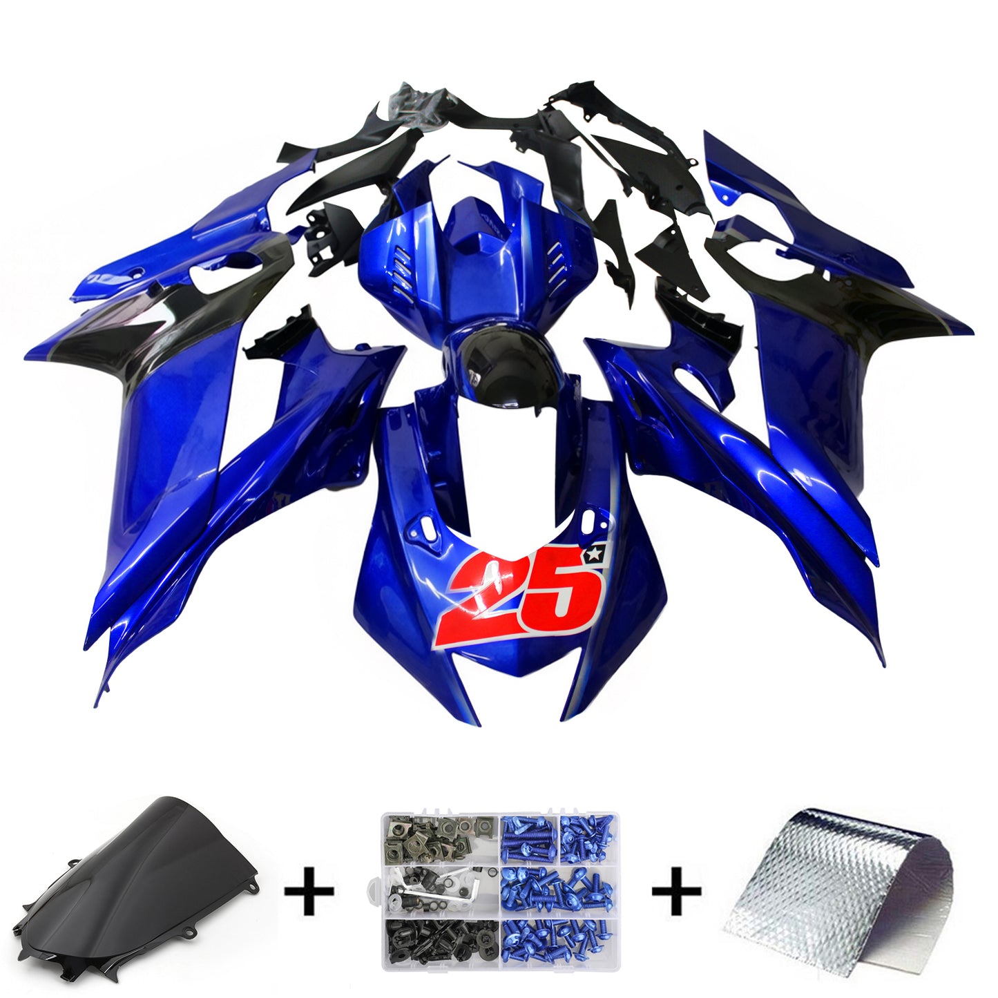 Amotopart Kit Carena Yamaha YZF-R6 2017-2022 Carrozzeria Plastica ABS