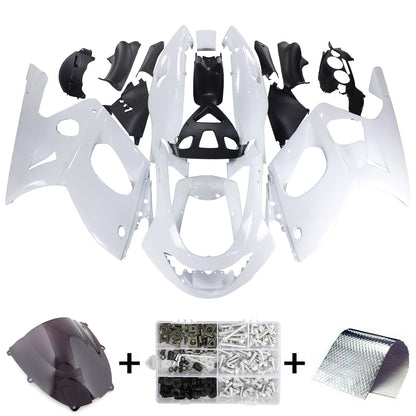 Amotopart Yamaha 1996-2007 YZF 600R Thundercat Kit di carenatura bianca nera