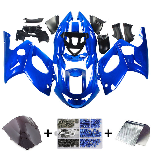 Amotopart Yamaha 1996-2007 YZF 600R Thundercat Blue White Faiting Kit
