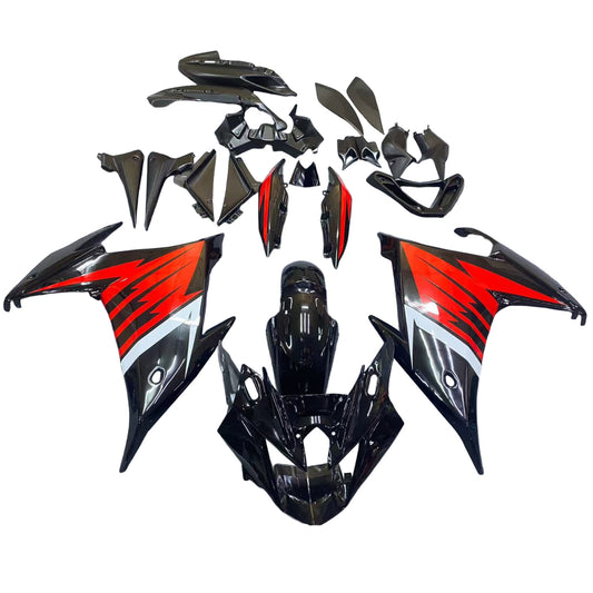 Amotopart 2009-2015 Yamaha FZ6R Kit di rivestimento rosso nero