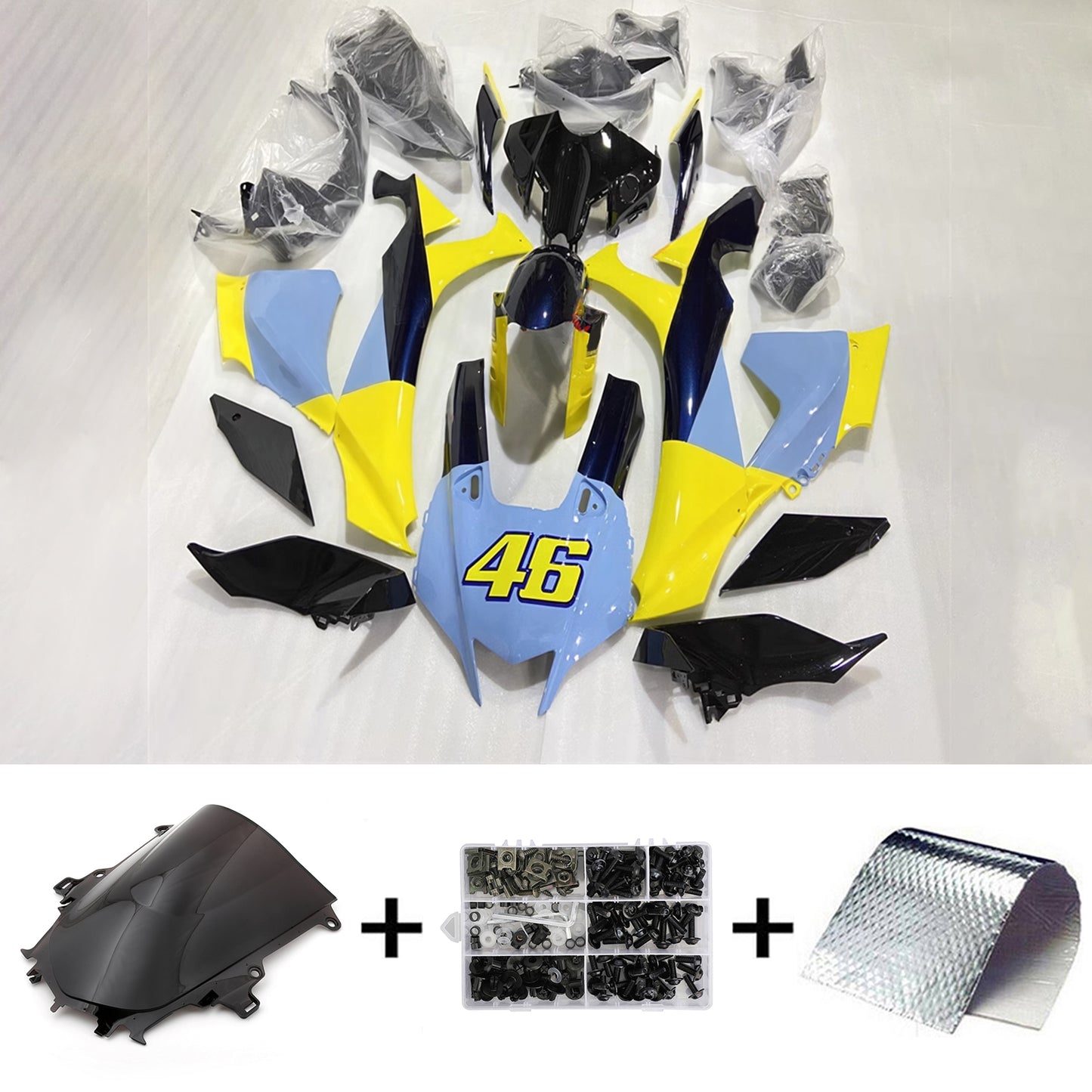 Amotopart Kit Carena Yamaha YZF R1 2020-2022 Carrozzeria Plastica ABS