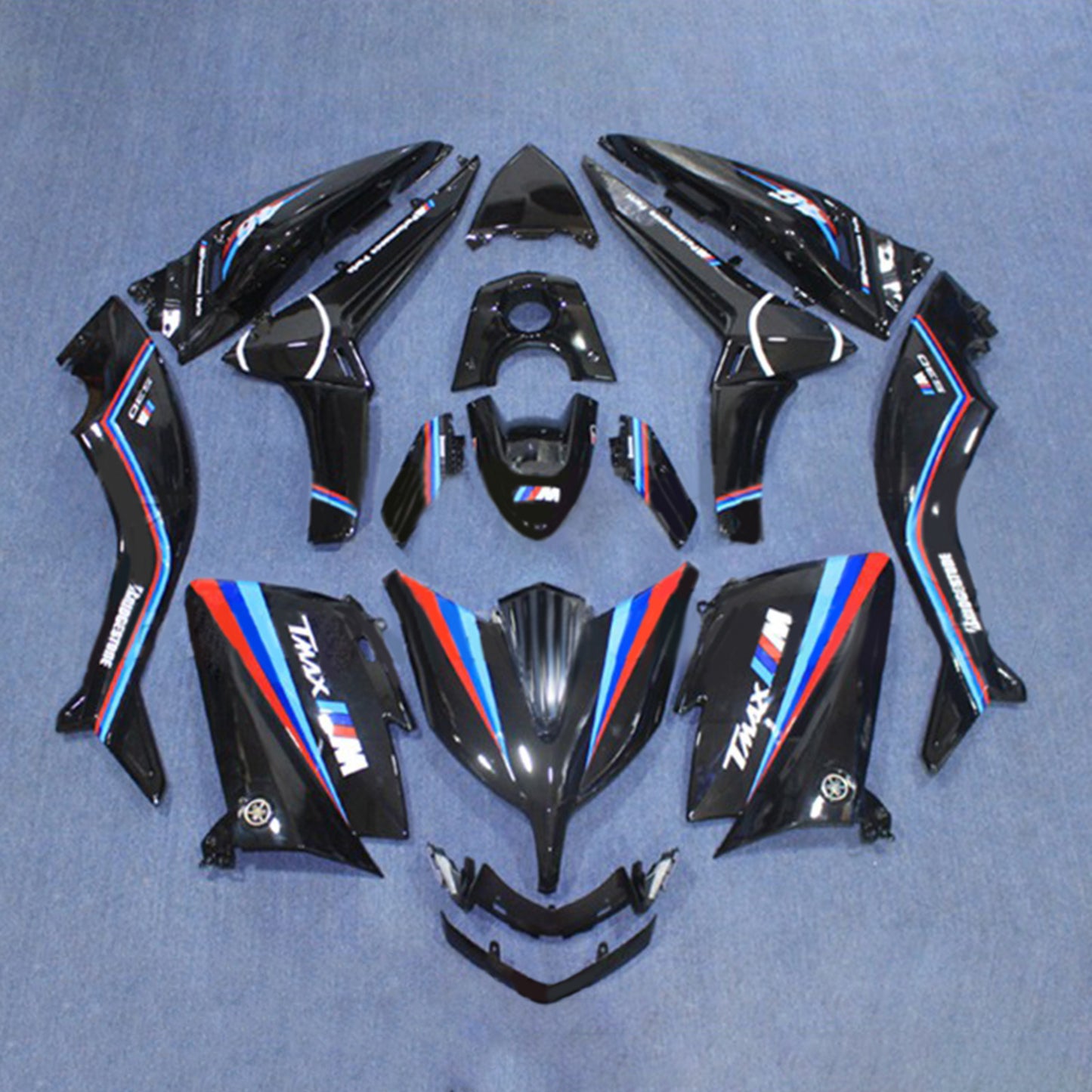 Amotopart Kit Carena Carrozzeria ABS per Yamaha T-Max TMAX530 2015-2016
