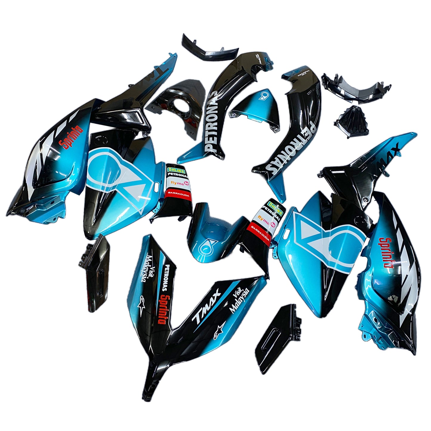 Amotopart Kit Carena Carrozzeria ABS per Yamaha T-Max TMAX530 2015-2016