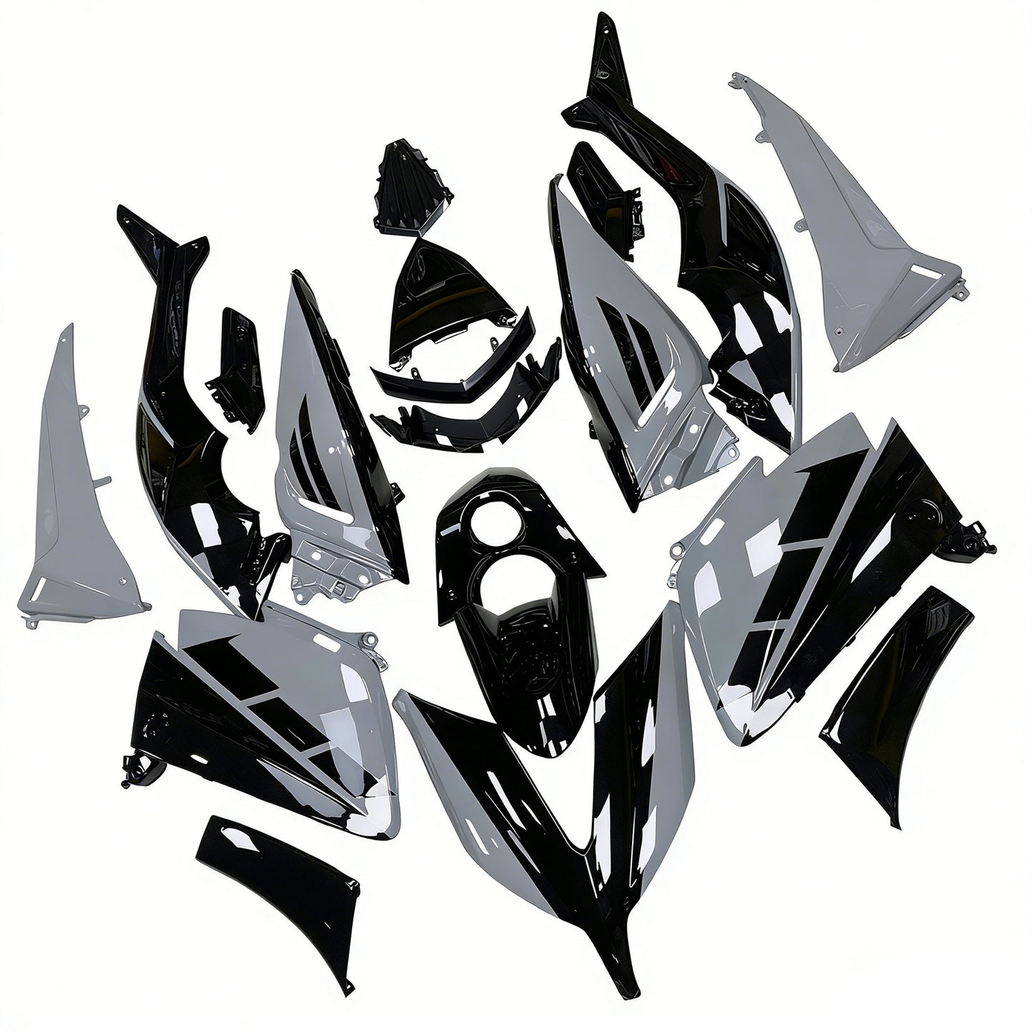 Amotopart Kit Carena Carrozzeria ABS per Yamaha T-Max TMAX530 2015-2016