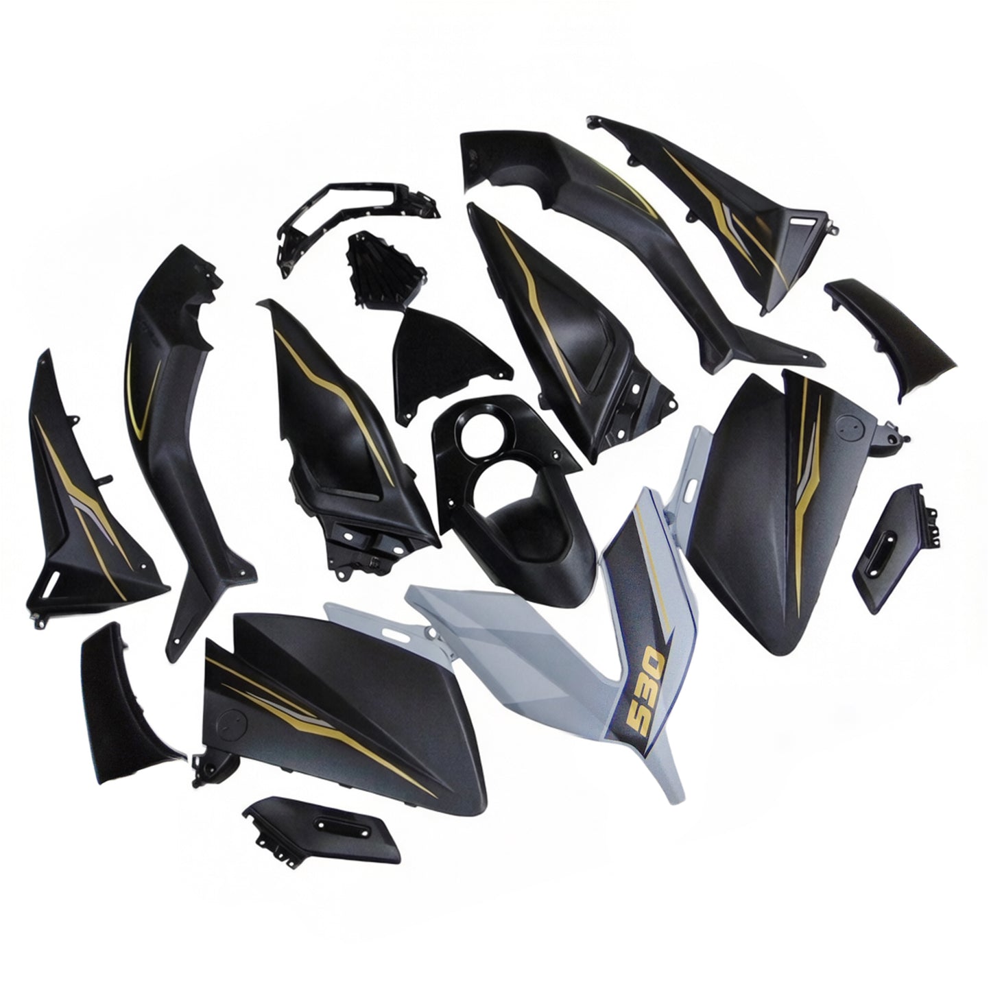 Amotopart Kit Carena Carrozzeria ABS per Yamaha T-Max TMAX530 2015-2016