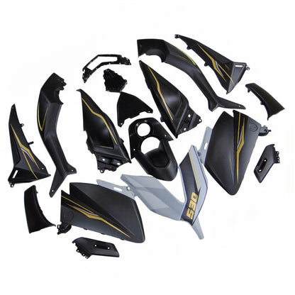 Amotopart Kit Carena Carrozzeria ABS per Yamaha T-Max TMAX530 2015-2016