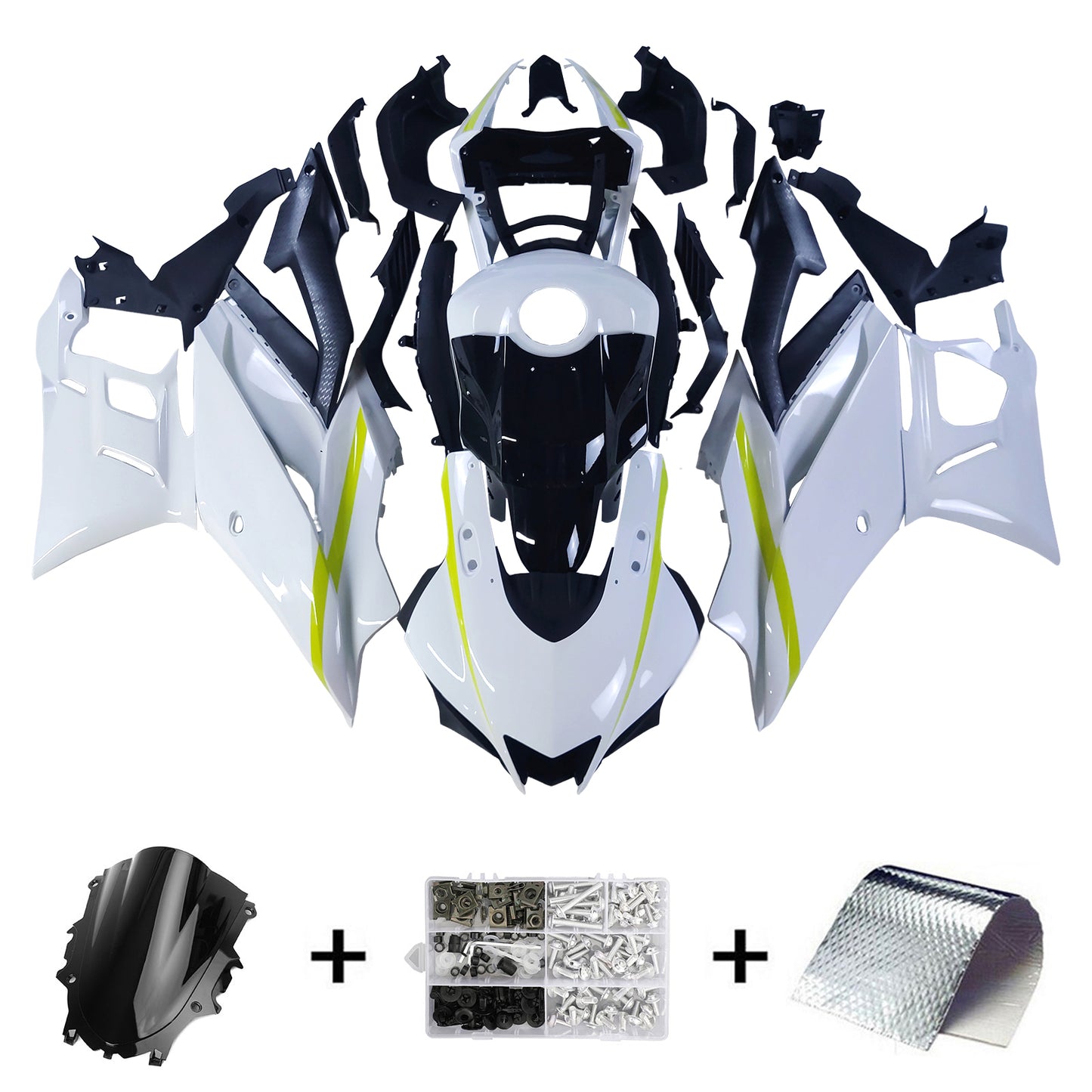 Kit carenatura Bodywork Abs di plastica adatta per Yamaha YZF R3 R25 2022-2024