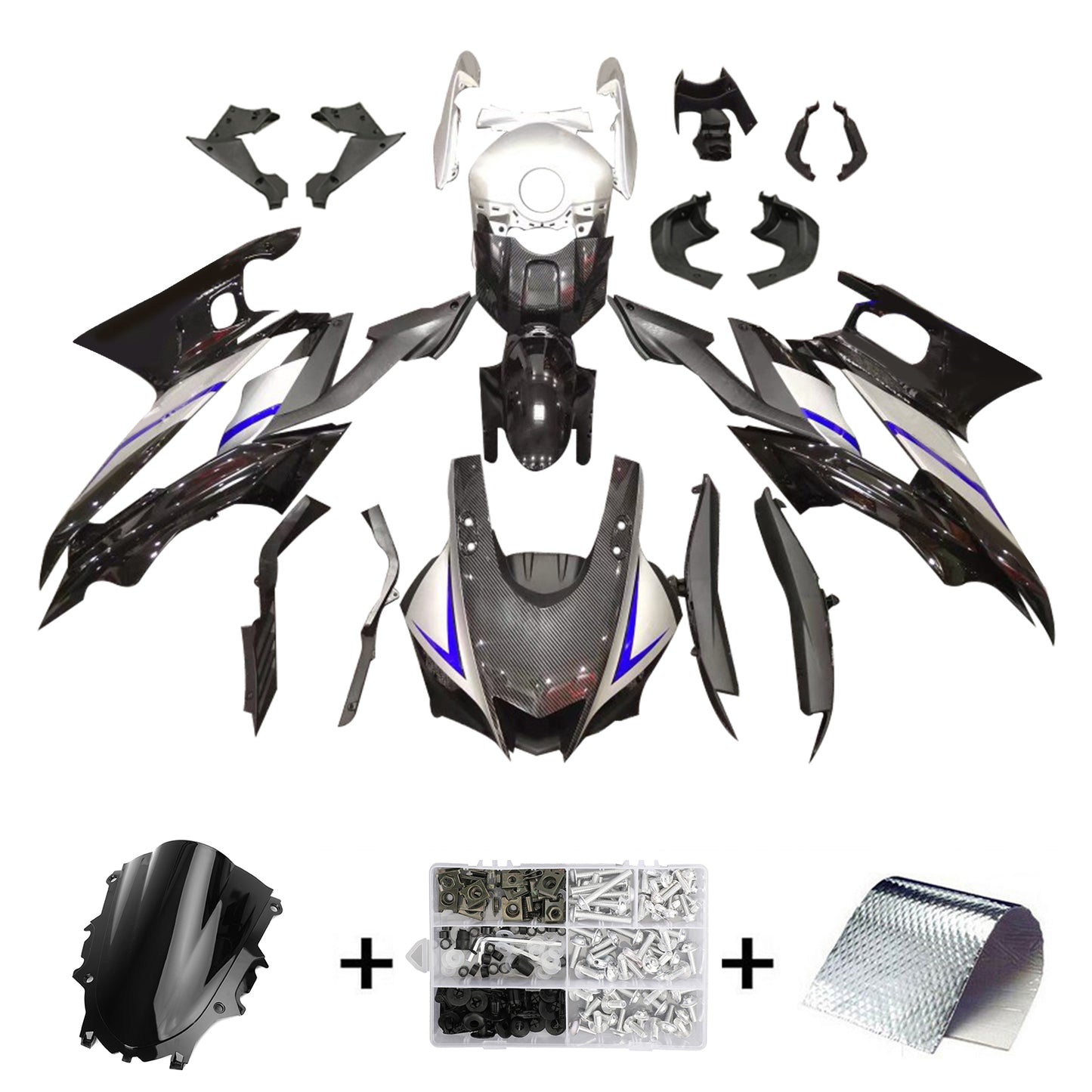 2022-2023 Yamaha YZF-R3 R25 Kit carenatura iniezione Carrozzeria Plastica ABS