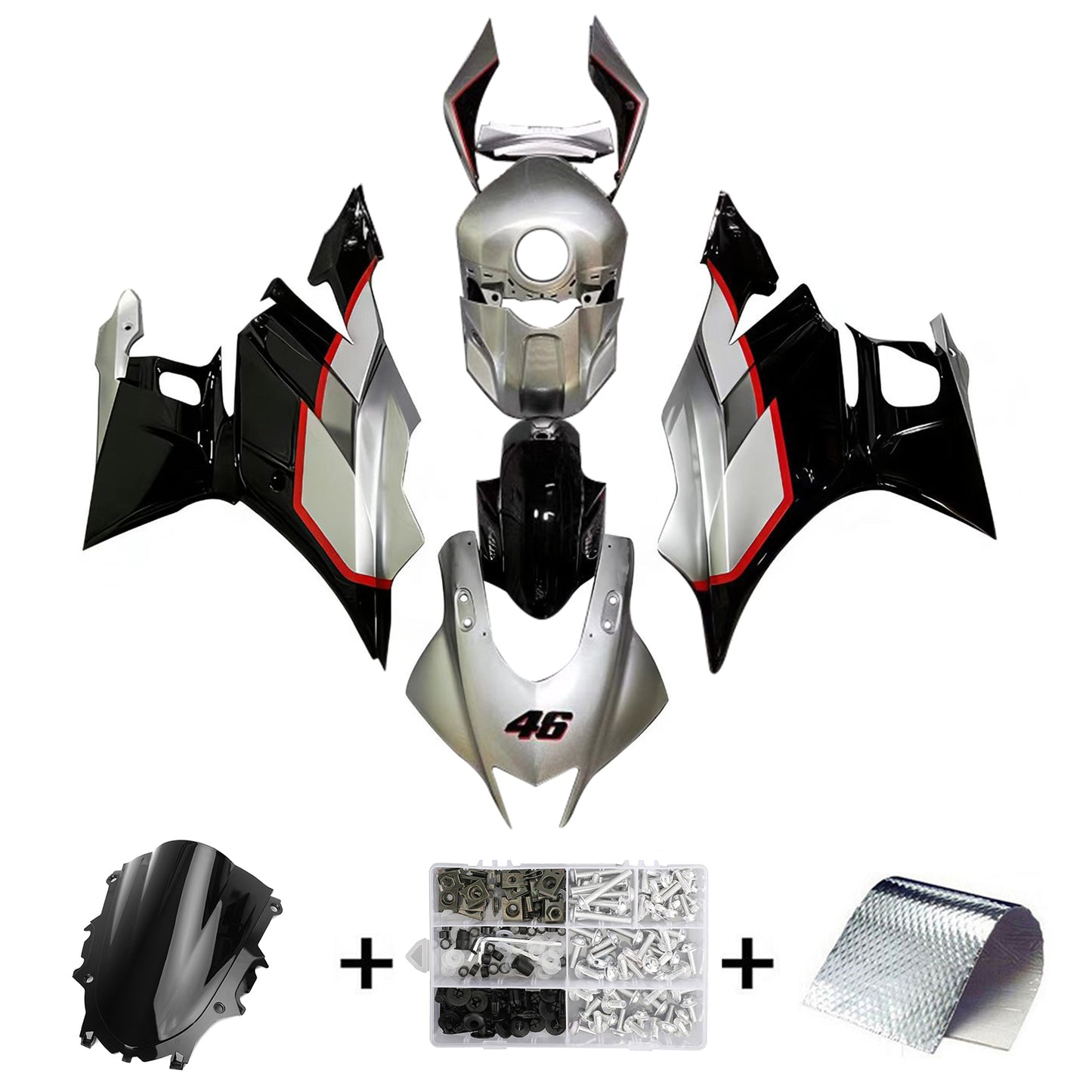 2022-2023 Yamaha YZF-R3 R25 Kit carenatura iniezione Carrozzeria Plastica ABS