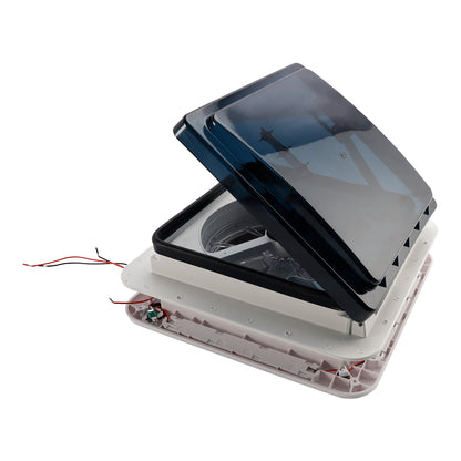 14" RV Caravan Roof Vent Motore a 3 velocità RV Fan 12V Lucernario con luce a LED 0100061