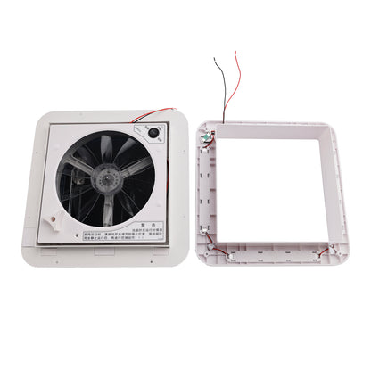14" RV Caravan Roof Vent Motore a 3 velocità RV Fan 12V Lucernario con luce a LED 0100061
