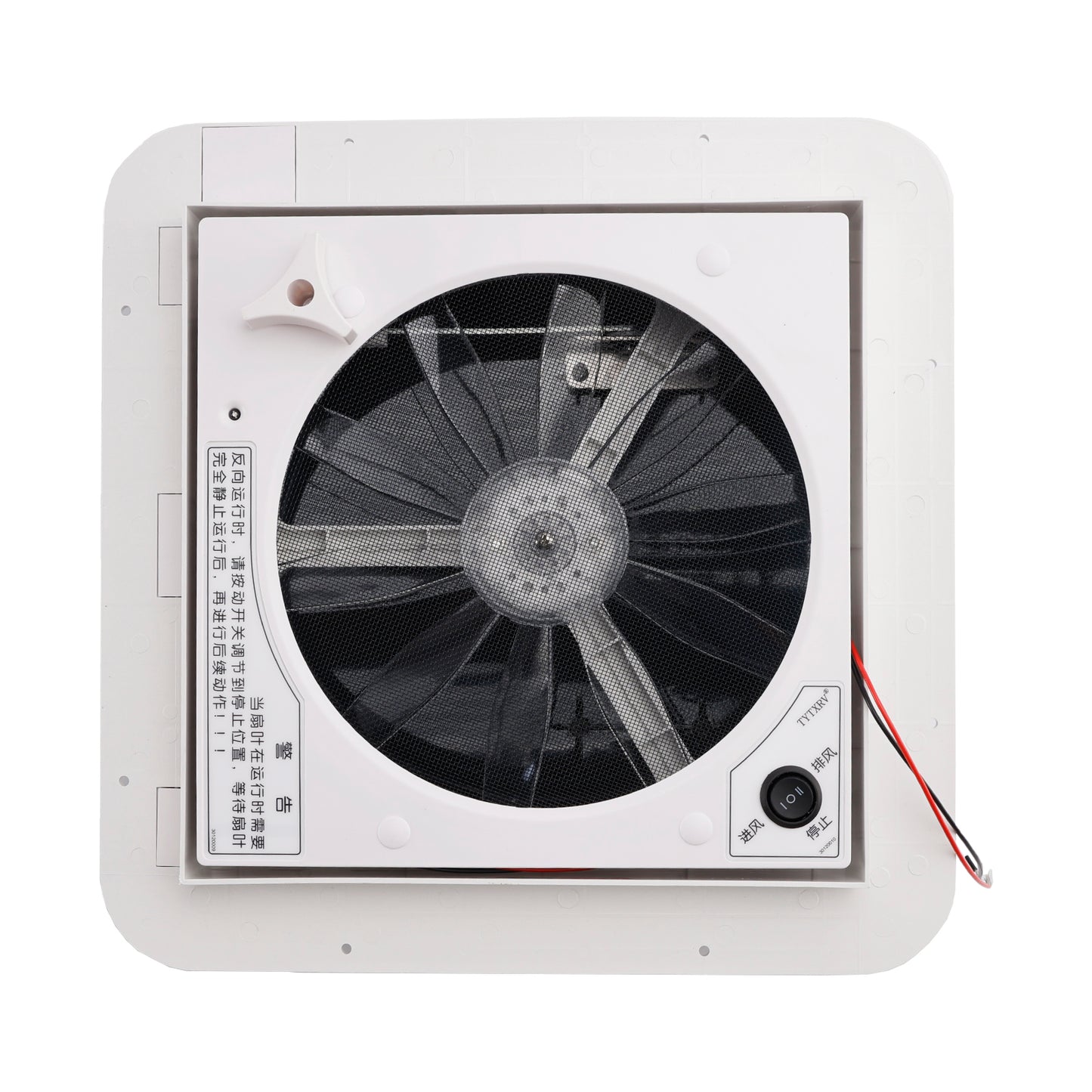 14" RV Caravan Roof Vent Motore a 3 velocità RV Fan 12V Lucernario con luce a LED 0100061