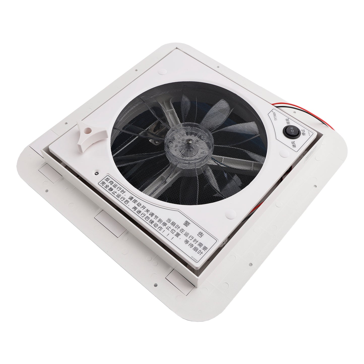 Lucernario con luce a LED 010006114" RV Caravan Roof Vent Motore a 3 velocità RV Fan DC12V