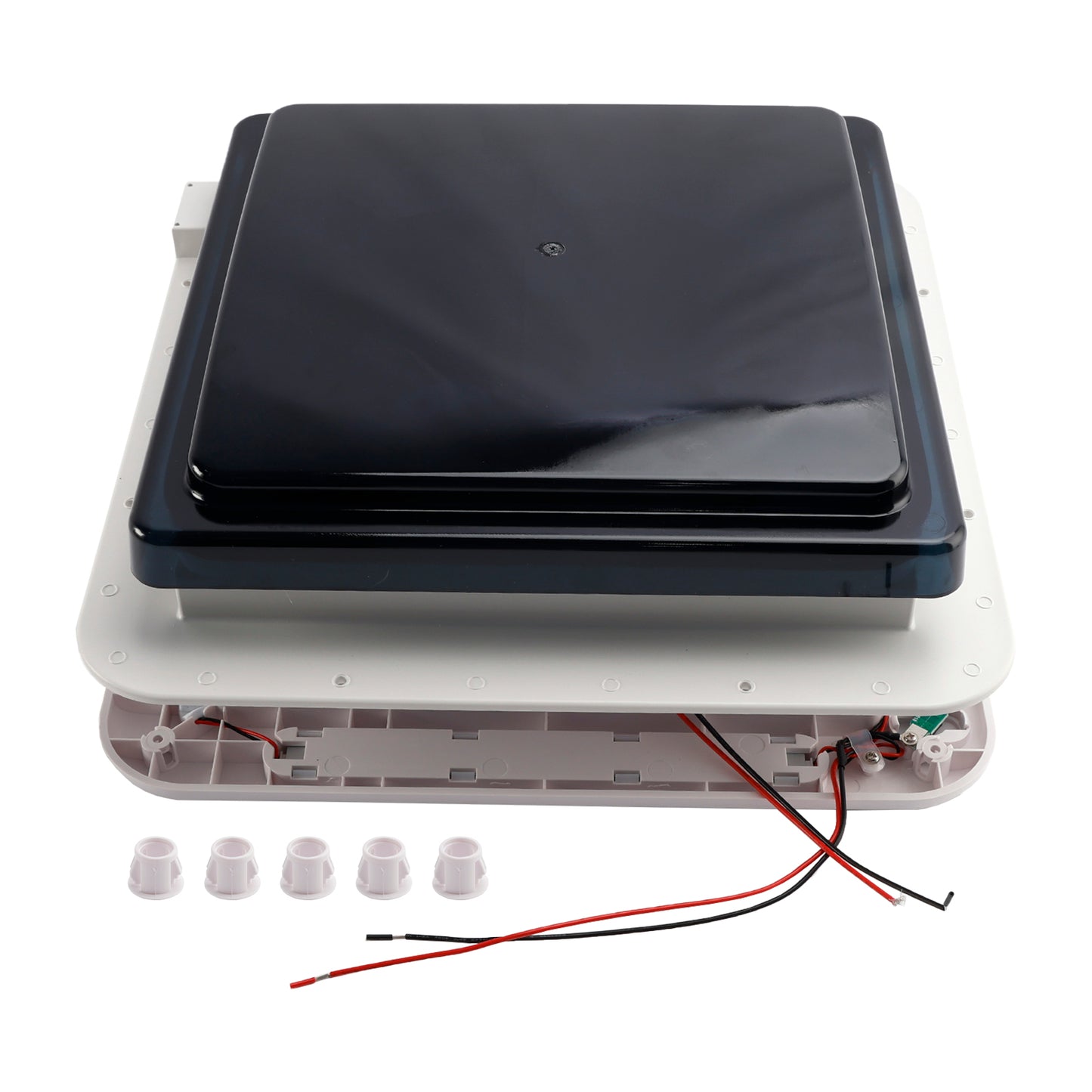 Lucernario con luce a LED 010006114" RV Caravan Roof Vent Motore a 3 velocità RV Fan DC12V