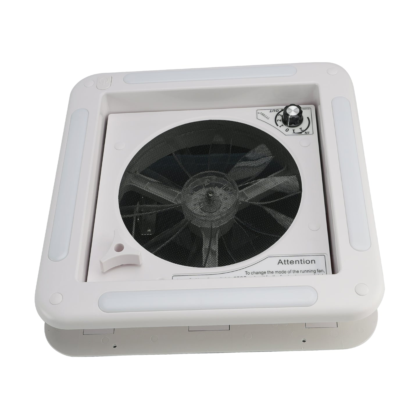 Ventilatore da tetto per camper da 11 pollici, motore a 3 velocità, lucernario da 12 V con luce a LED