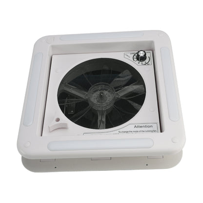 Ventilatore da tetto per camper da 11 pollici, motore a 3 velocità, lucernario da 12 V con luce a LED