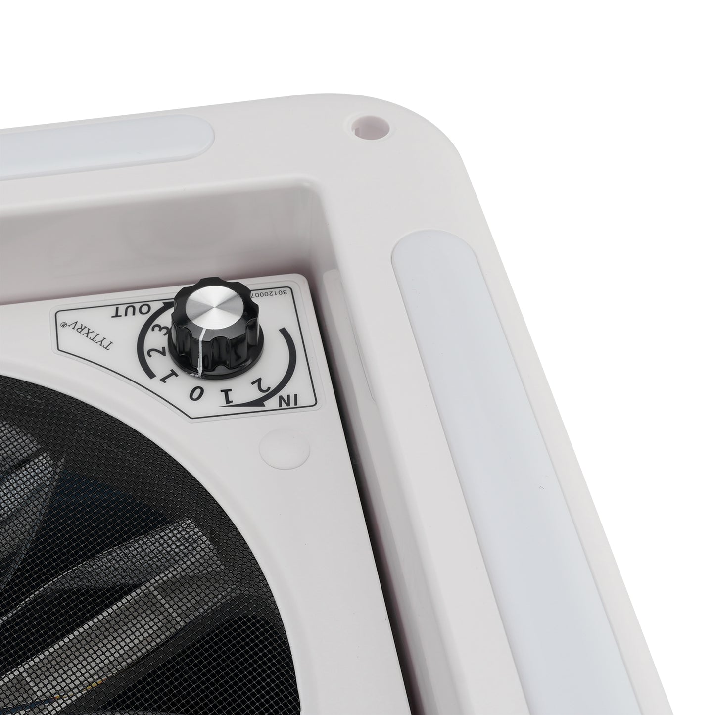 Ventilatore da tetto per camper da 11 pollici, motore a 3 velocità, lucernario da 12 V con luce a LED