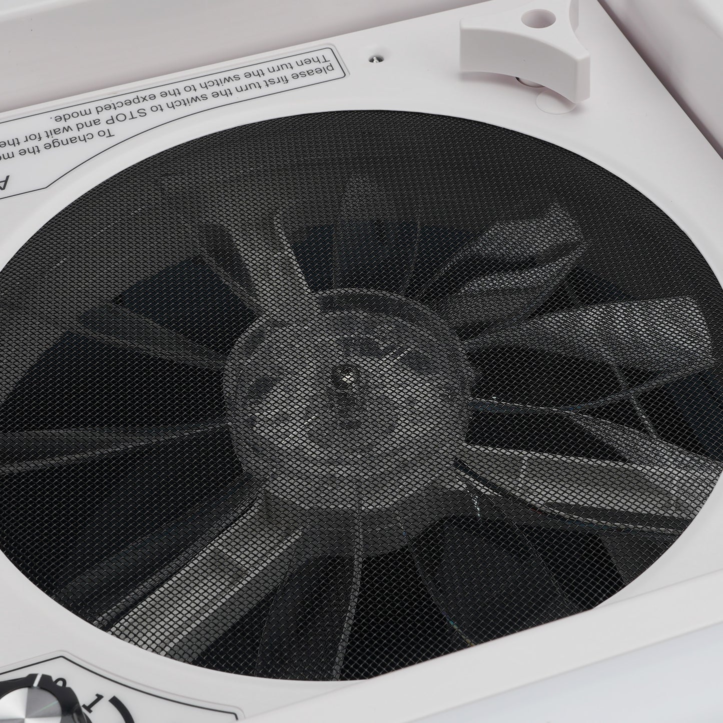 Ventilatore da tetto per camper da 11 pollici, motore a 3 velocità, lucernario da 12 V con luce a LED