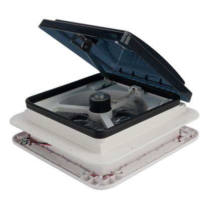 Ventilatore da tetto per camper da 11 pollici, motore a 3 velocità, lucernario da 12 V con luce a LED